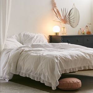Urban Outfitters White Gauze Bed Set